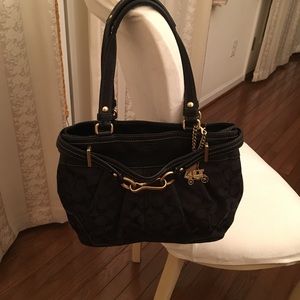 COACH Hampton C Signature Tote Black Bag